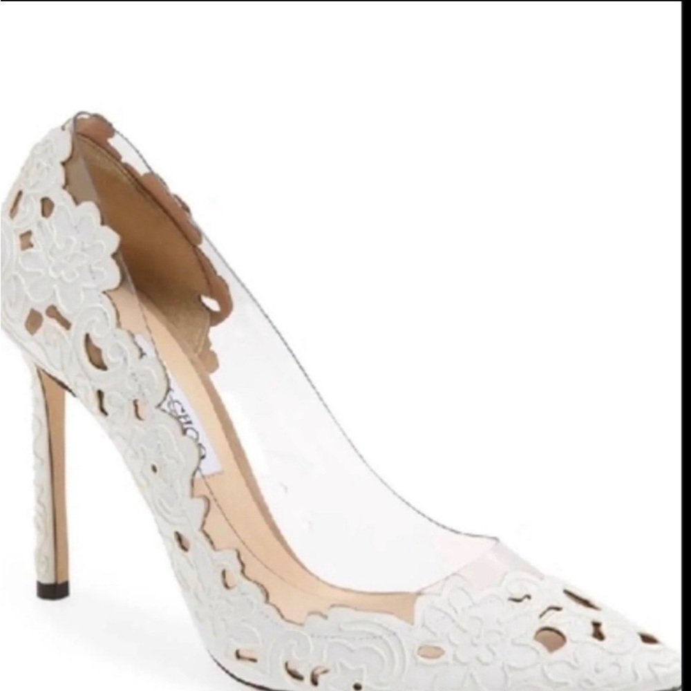 Jimmy Choo Romy 100 White Bride Shoes